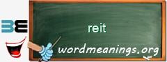 WordMeaning blackboard for reit